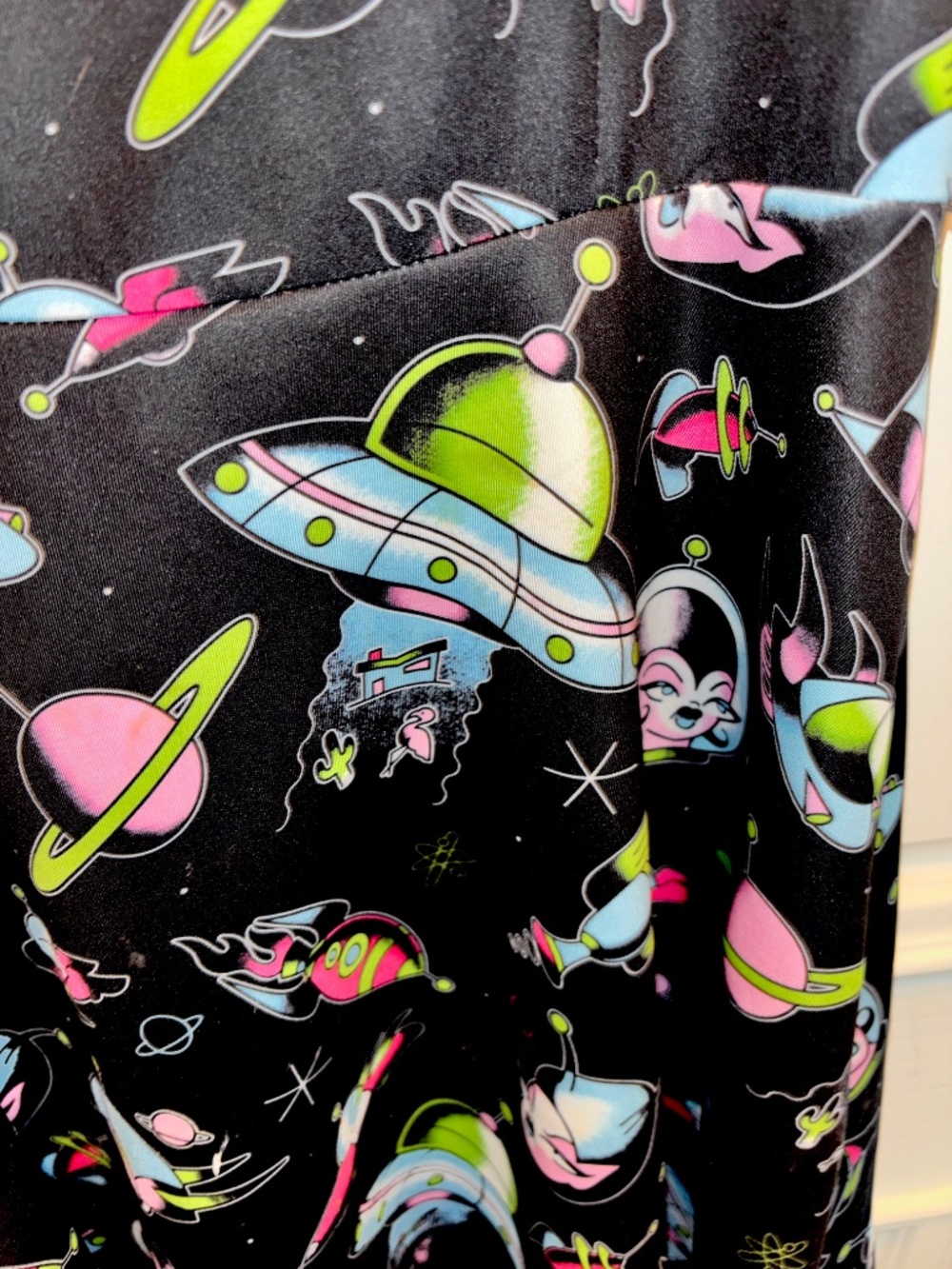 Sourpuss Clothing Alien UFO Space RARE Mini Dress w/ Cut Out bust Sz Small - Picture 10 of 10